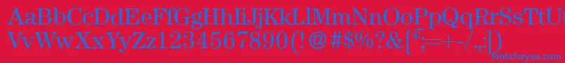 ModerncenturyRegular Font – Blue Fonts on Red Background
