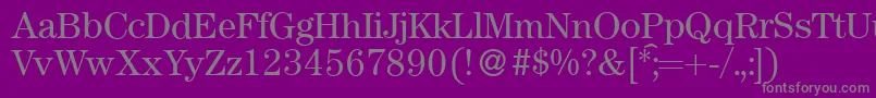 Шрифт ModerncenturyRegular – серые шрифты на фиолетовом фоне