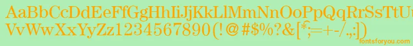 ModerncenturyRegular Font – Orange Fonts on Green Background