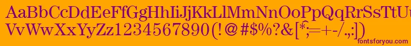 ModerncenturyRegular Font – Purple Fonts on Orange Background