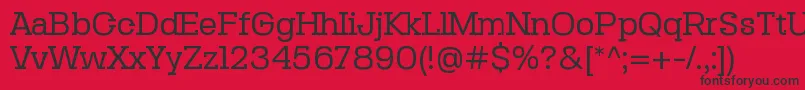 SebslabRegular Font – Black Fonts on Red Background