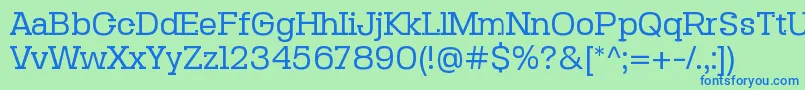 SebslabRegularフォントについての詳細 フォントSebslabRegular – 青い文字は緑の背景です。