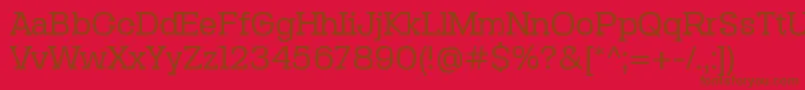 SebslabRegular Font – Brown Fonts on Red Background