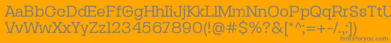 SebslabRegular Font – Gray Fonts on Orange Background