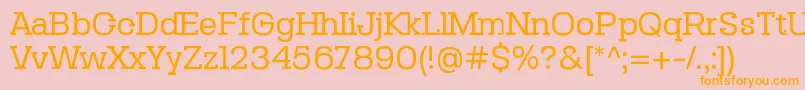 SebslabRegular Font – Orange Fonts on Pink Background