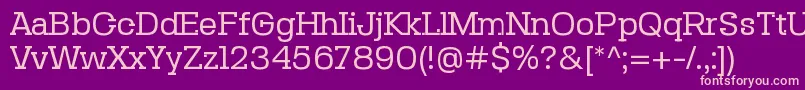 SebslabRegular Font – Pink Fonts on Purple Background