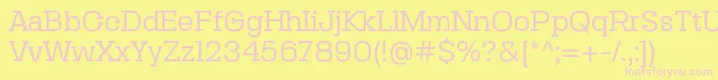 SebslabRegular Font – Pink Fonts on Yellow Background