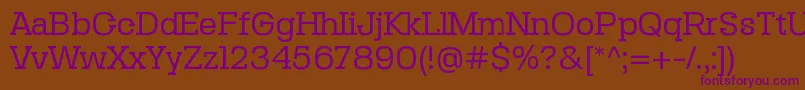 SebslabRegular Font – Purple Fonts on Brown Background