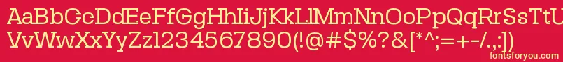 SebslabRegular Font – Yellow Fonts on Red Background