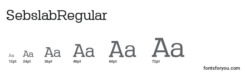 Размеры шрифта SebslabRegular