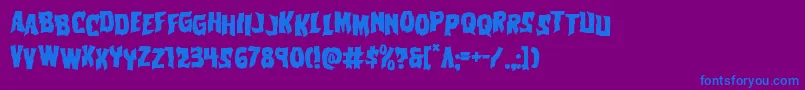 Vorvolakastag Font – Blue Fonts on Purple Background