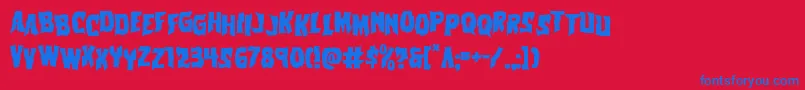 Vorvolakastag Font – Blue Fonts on Red Background