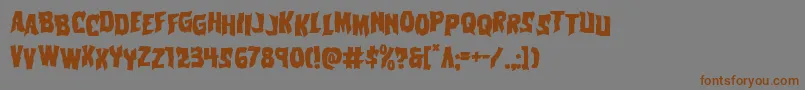 Vorvolakastag Font – Brown Fonts on Gray Background