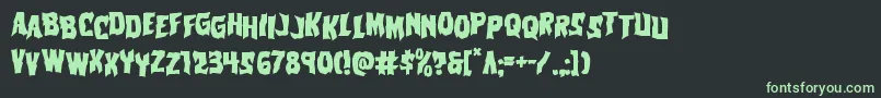 Vorvolakastag Font – Green Fonts on Black Background