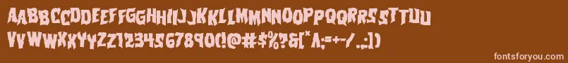 Vorvolakastag Font – Pink Fonts on Brown Background