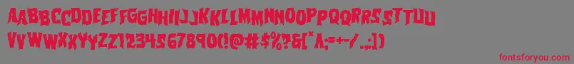 Vorvolakastag Font – Red Fonts on Gray Background