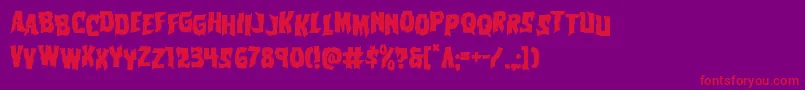 Vorvolakastag Font – Red Fonts on Purple Background