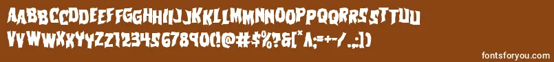 Vorvolakastag Font – White Fonts on Brown Background