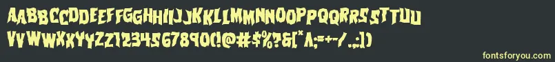 Vorvolakastag Font – Yellow Fonts on Black Background