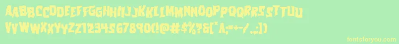 Vorvolakastag Font – Yellow Fonts on Green Background