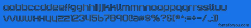 IncopinsClustersB Font – Black Fonts on Blue Background