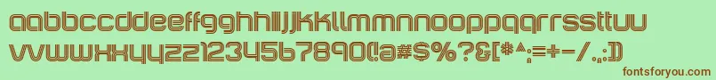 IncopinsClustersB Font – Brown Fonts on Green Background