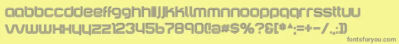 IncopinsClustersB Font – Gray Fonts on Yellow Background