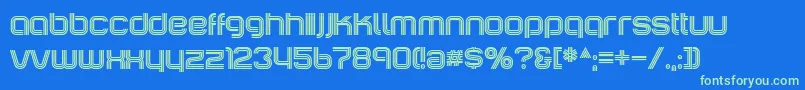 IncopinsClustersB Font – Green Fonts on Blue Background