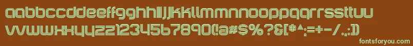 IncopinsClustersB Font – Green Fonts on Brown Background