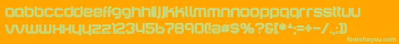 IncopinsClustersB Font – Green Fonts on Orange Background