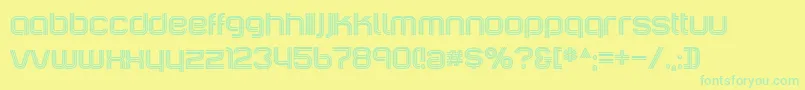 IncopinsClustersB-fontti – vihreät fontit keltaisella taustalla