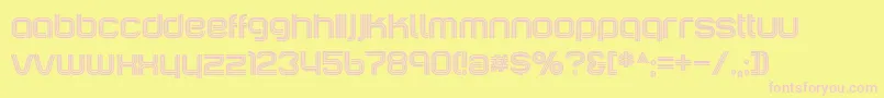 IncopinsClustersB Font – Pink Fonts on Yellow Background