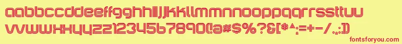 IncopinsClustersB Font – Red Fonts on Yellow Background