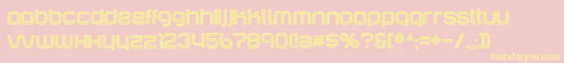 IncopinsClustersB-Schriftart – Gelbe Schriften auf rosa Hintergrund