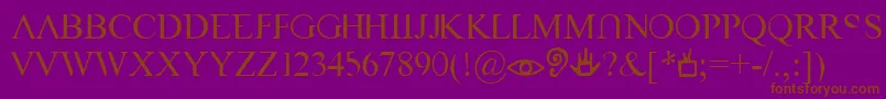 VastNaked Font – Brown Fonts on Purple Background