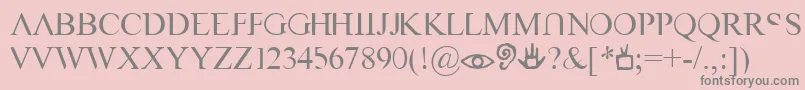 fuente VastNaked – Fuentes Grises Sobre Fondo Rosa