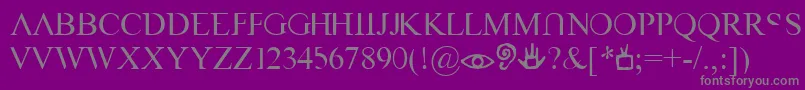 フォントVastNaked – 紫の背景に灰色の文字