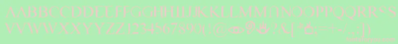 VastNaked Font – Pink Fonts on Green Background