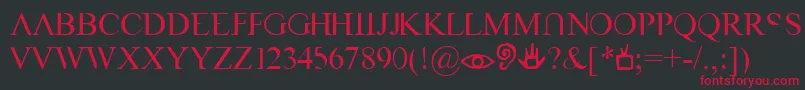 VastNaked Font – Red Fonts on Black Background
