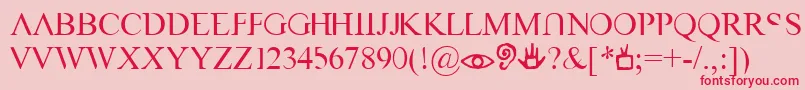 VastNaked Font – Red Fonts on Pink Background