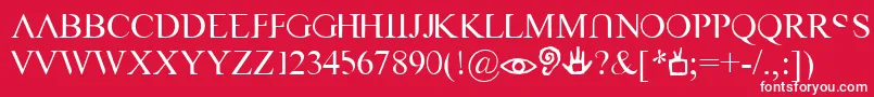 VastNaked Font – White Fonts on Red Background