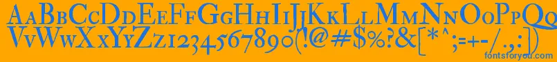 Fedpsc2 Font – Blue Fonts on Orange Background