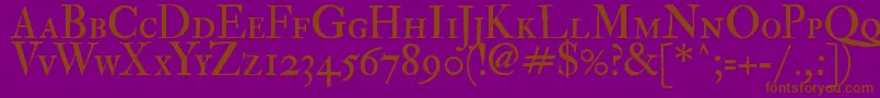 Fedpsc2 Font – Brown Fonts on Purple Background