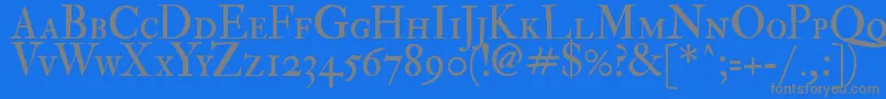 Fedpsc2 Font – Gray Fonts on Blue Background