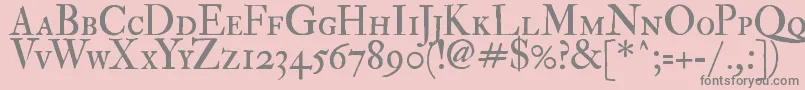 Fedpsc2 Font – Gray Fonts on Pink Background