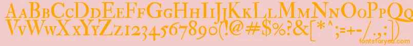 Fedpsc2 Font – Orange Fonts on Pink Background
