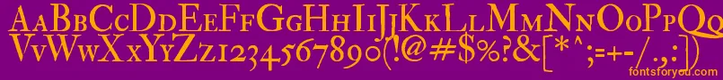 Fedpsc2 Font – Orange Fonts on Purple Background