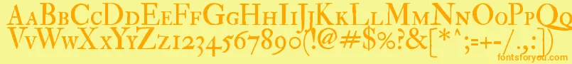 Fedpsc2 Font – Orange Fonts on Yellow Background
