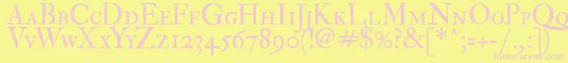 Fedpsc2 Font – Pink Fonts on Yellow Background