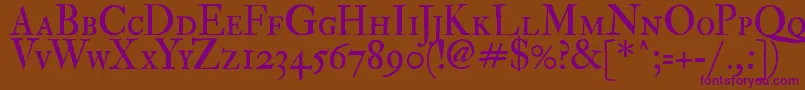 Fedpsc2 Font – Purple Fonts on Brown Background